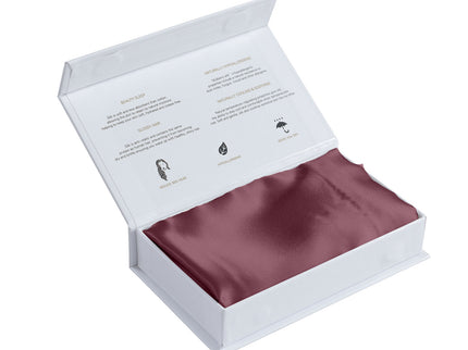 SILK PILLOW CASE TWIN PACK - SIZE: 51X76CM? - Malaga Wine-1889884800144248837
