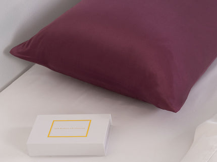 Pure Silk Pillow Case by Royal Comfort (Single Pack) - Malaga Wine-1889884800605622274