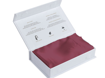 Pure Silk Pillow Case by Royal Comfort (Single Pack) - Malaga Wine-1889884800605622277