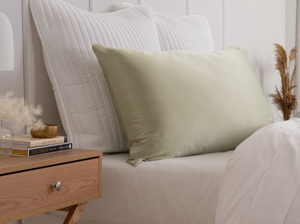 Pure Silk Pillow Case by Royal Comfort (Single Pack) - Sage-1889884800756617216