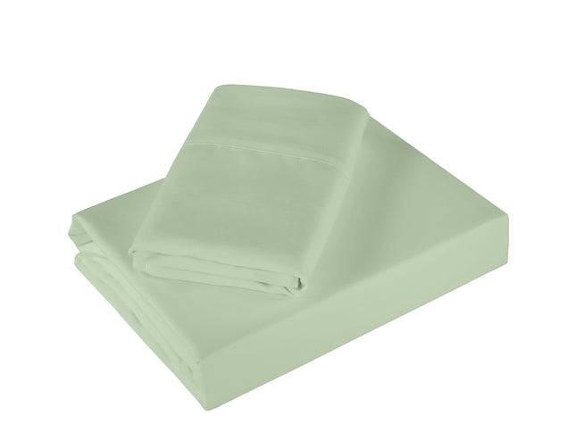 Royal Comfort - 1200TC Ultrasoft 4 Pc Sheet Set - Double - Sage Green-1951134880259772418