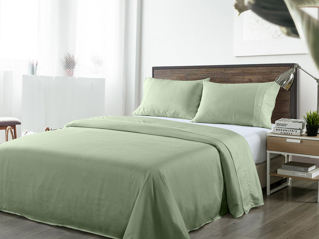 Royal Comfort Blended Bamboo Sheet Set Sage Green - Queen-1889884877139087360