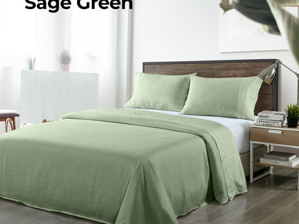 Royal Comfort Blended Bamboo Sheet Set Sage Green - Queen-1889884877139087364