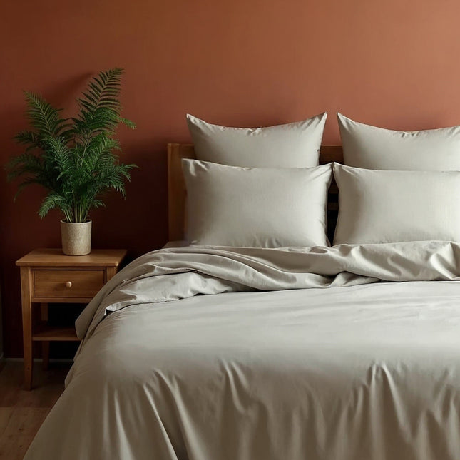 Royal Comfort Blended Bamboo Sheet Oatmeal - Queen-1951134882252066817