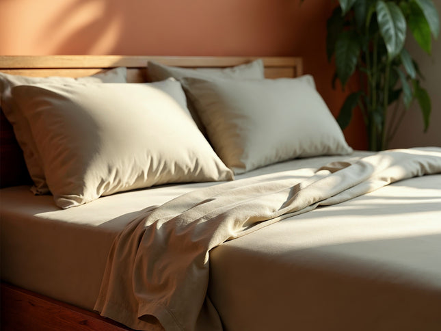 Royal Comfort Blended Bamboo Sheet Oatmeal - Queen-1951134882252066818