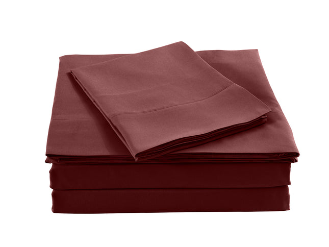 Royal Comfort Blended Bamboo Sheet Set Malaga Wine - King-1951134882650525698