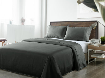 Royal Comfort Blended Bamboo Sheet Set Charcoal - King-1889884878313492480