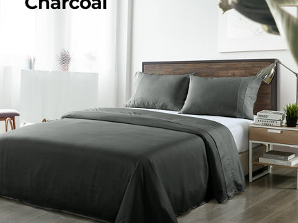 Royal Comfort Blended Bamboo Sheet Set Charcoal - King-1889884878313492484