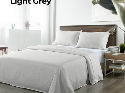 Royal Comfort Blended Bamboo Sheet Set Light Grey - King-1897053484189093892