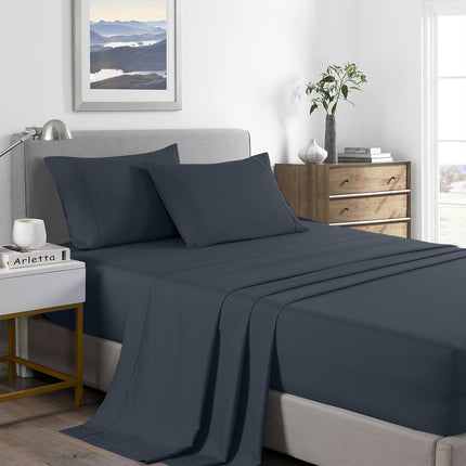 Royal Comfort Bamboo Cooling 2000TC Sheet Set Double - Charcoal-1951134884739289088