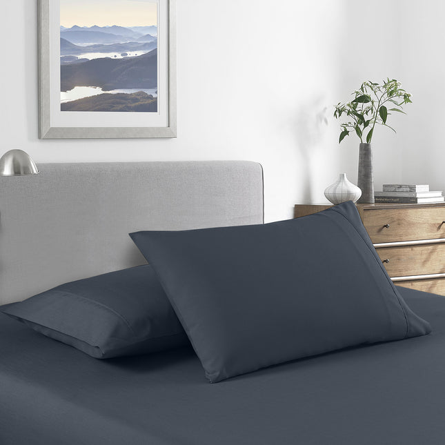 Royal Comfort Bamboo Cooling 2000TC Sheet Set Double - Charcoal-1951134884739289089