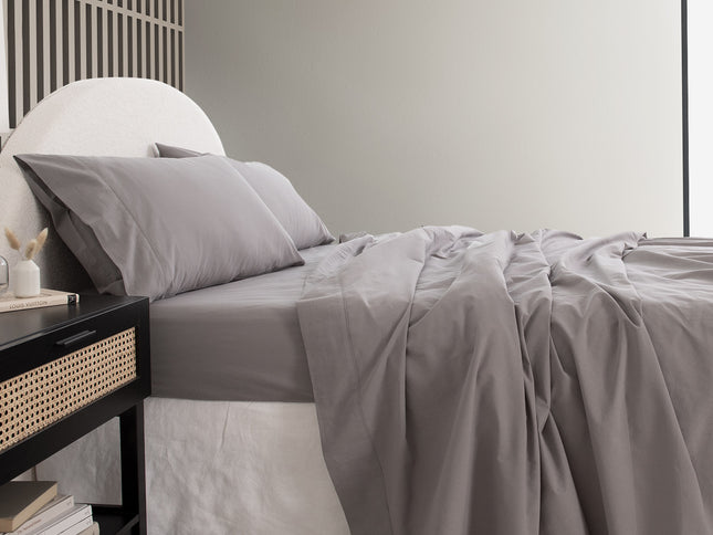 Royal Comfort Vintage Washed 100 % Cotton Sheet Set Single - Grey-1951134887218122754