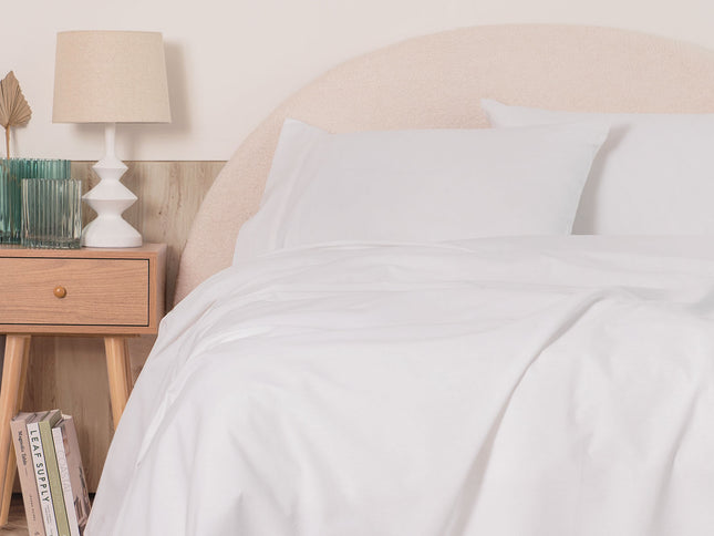 Royal Comfort Vintage Washed 100 % Cotton Sheet Set Double - White-1951134887620775937