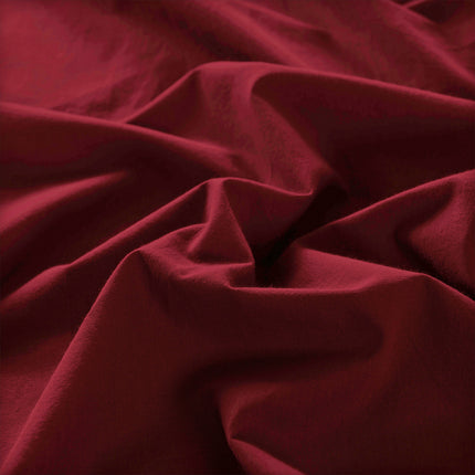 Royal Comfort Vintage Washed 100 % Cotton Sheet Set Double - Mulled Wine-1951134888400916486