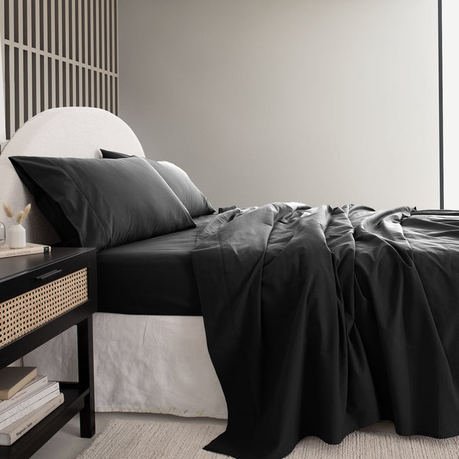 Royal Comfort Vintage Washed 100% Cotton Sheet Set Queen - Charcoal-1951134889139113986