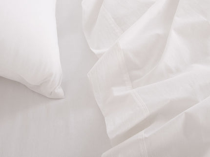 Royal Comfort Vintage Washed 100% Cotton Sheet Set King - White-1889884886471413764