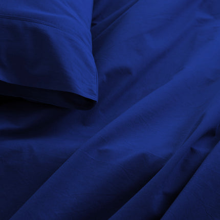 Royal Comfort Vintage Washed 100% Cotton Sheet Set King - Royal Blue-1951134889839562755