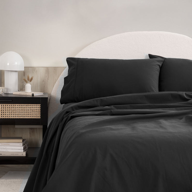 Royal Comfort Vintage Washed 100% Cotton Sheet Set King - Charcoal-1951134890019917825