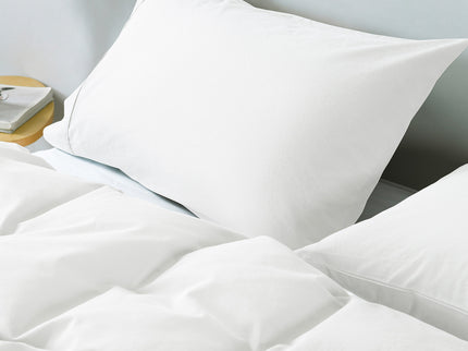 Royal Comfort Vintage Washed 100 % Cotton Quilt Cover Set King - White-1917365869692981253