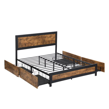 Levede Metal Bed Frame Queen Mattress-1975420521738801152