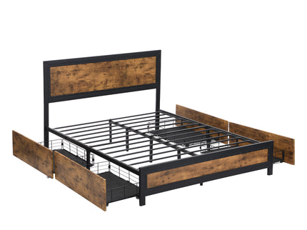 Levede Metal Bed Frame Queen Mattress-1942353322140897280