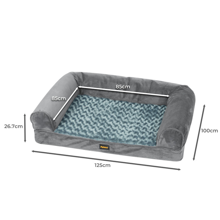 PaWz Pet Bed Sofa Dog Bedding Soft Warm XXL Grey XX-Large-1973193627945537537