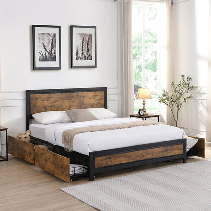 Levede Metal Bed Frame Double Mattress-1973194033421488134