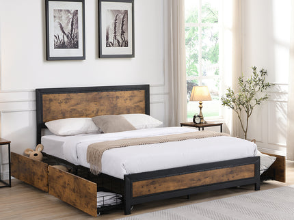 Levede Metal Bed Frame Queen Mattress-1942353322140897286