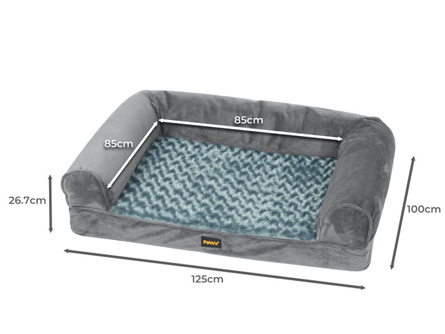 PaWz Pet Bed Sofa Dog Bedding Soft Warm XXL Cover Grey Cover XX-Large-1975420446065168386