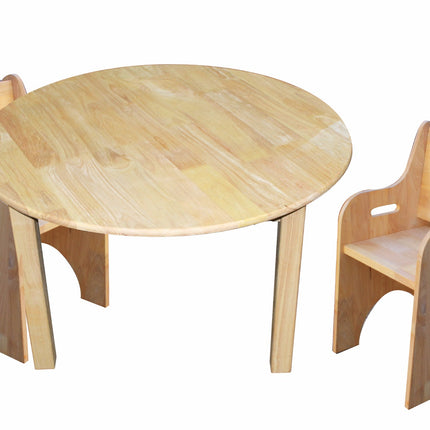 Medium round table and 2 toddler chairs