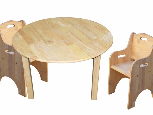 Medium round table and 2 toddler chairs