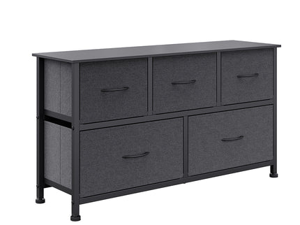 Levede Chest of 5 Drawers Storage Cabinet Dark Grey-1910113285462691840