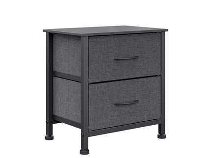 Levede Storage Cabinet Chest of 2 Drawers Dark Grey-1942353398460452864