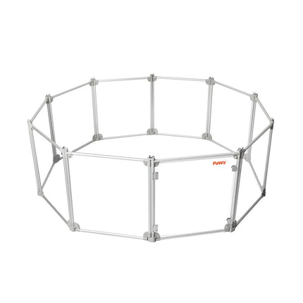 Pawz Pet Playpen Transparent Acrylic Clear Folding Dog Fence Kennel 10 Panel-1954802350732480512