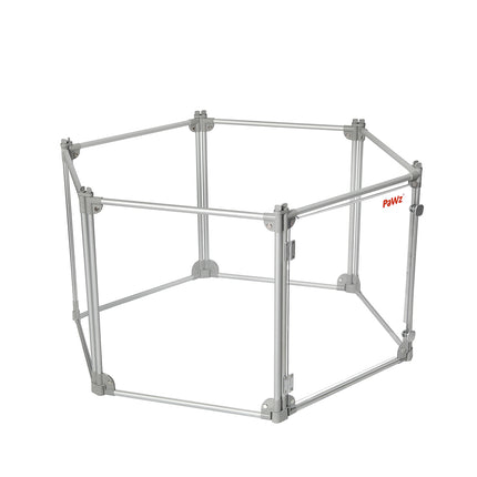 Pawz Pet Playpen Transparent Acrylic Clear Folding Dog Fence Kennel 6 Panel-1975420378624954368
