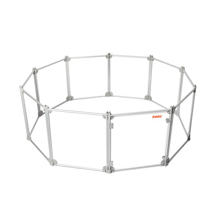 Pawz Pet Playpen Transparent Acrylic Clear Folding Dog Fence Kennel 10 Panel-1975420379447037952