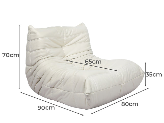 Levede Floor Chair Caterpillar Sofa Beige-1975420402448601090