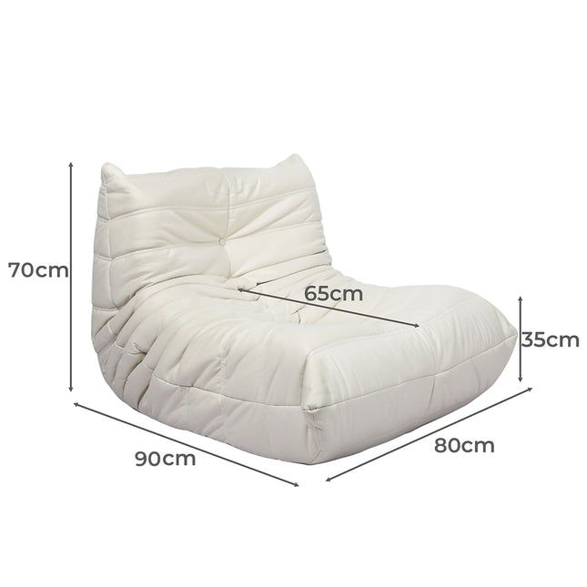 Levede Floor Chair Caterpillar Sofa Beige-1975420402448601090