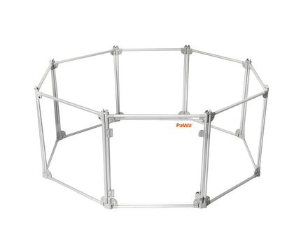 Pawz Pet Playpen Transparent Acrylic Clear Folding Dog Fence Kennel 8 Panel-1864184563715149824