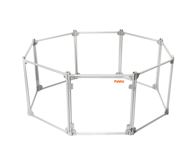 Pawz Pet Playpen Transparent Acrylic Clear Folding Dog Fence Kennel 8 Panel-1864184563715149824