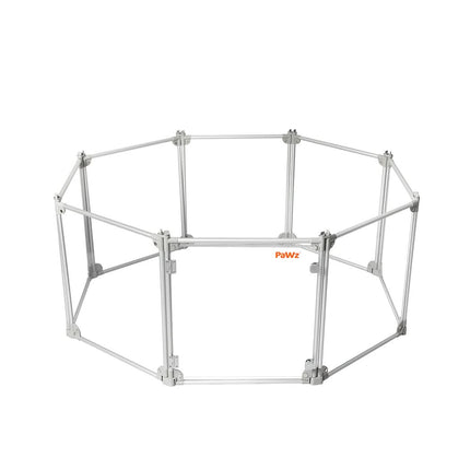Pawz Pet Playpen Transparent Acrylic Clear Folding Dog Fence Kennel 8 Panel-1954802350375964672