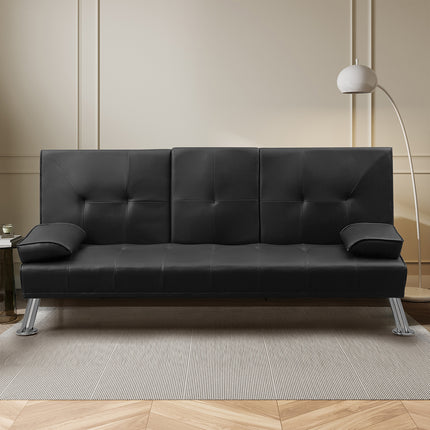 Levede Sofa Bed Adjustable Recliner Black-1975420502193344518