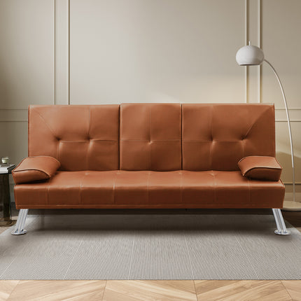 Levede Sofa Bed Adjustable Recliner Brown-1975420502369505286