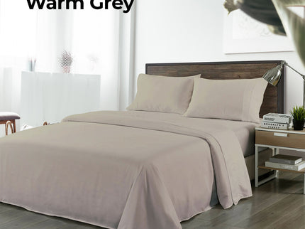 Royal Comfort Blended Bamboo Sheet Set Warm Grey - Double-1889884831425368068