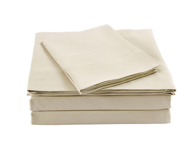 Royal Comfort Blended Bamboo Sheet Set Dark Ivory - Queen-1889884831702192129