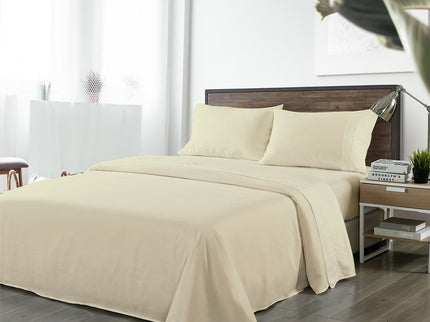 Royal Comfort Blended Bamboo Sheet Set Dark Ivory - King-1889884832121622528