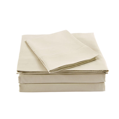 Royal Comfort Blended Bamboo Sheet Set Dark Ivory - King-1889884832121622529