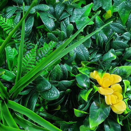 Yellow Rose Vertical Garden / Green Wall UV Resistant 100cm x 100cm