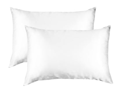 MULBERRY SILK PILLOW CASE TWIN PACK - SIZE: 51X76CM - WHITE-1889884797396979716
