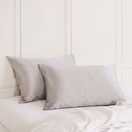 MULBERRY SILK PILLOW CASE TWIN PACK - SIZE: 51X76CM - SILVER-1951134812500791300